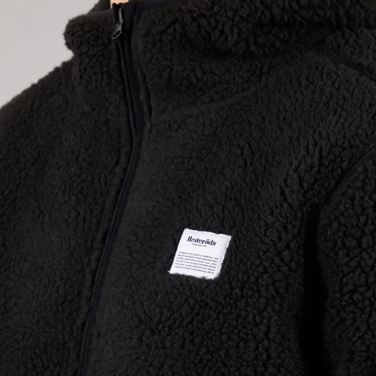 Herre Fleece Hættejakke Sort