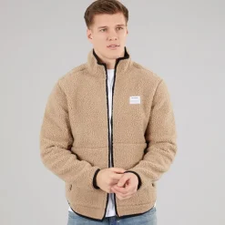 Herre Fleece Jakke Sand