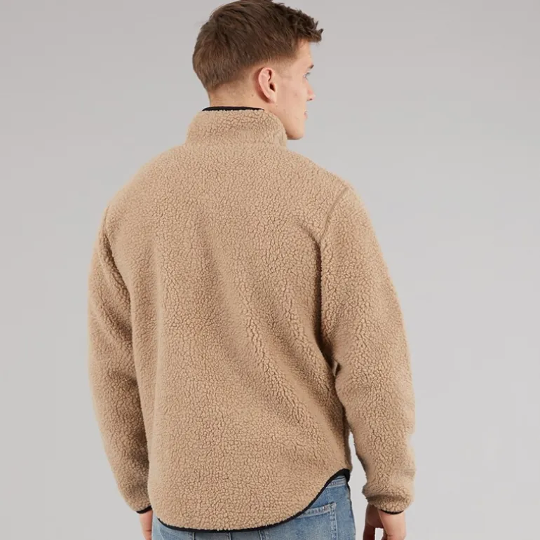 Herre Fleece Jakke Sand