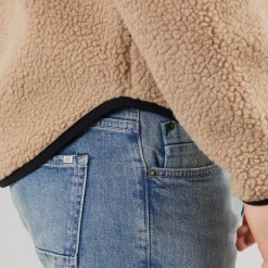 Herre Fleece Jakke Sand