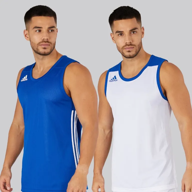 Herre 3G Speed Vendbar Basketball Trøje Collegiate Royal/Hvid