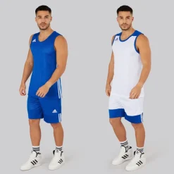 Herre 3G Speed Vendbar Basketball Trøje Collegiate Royal/Hvid