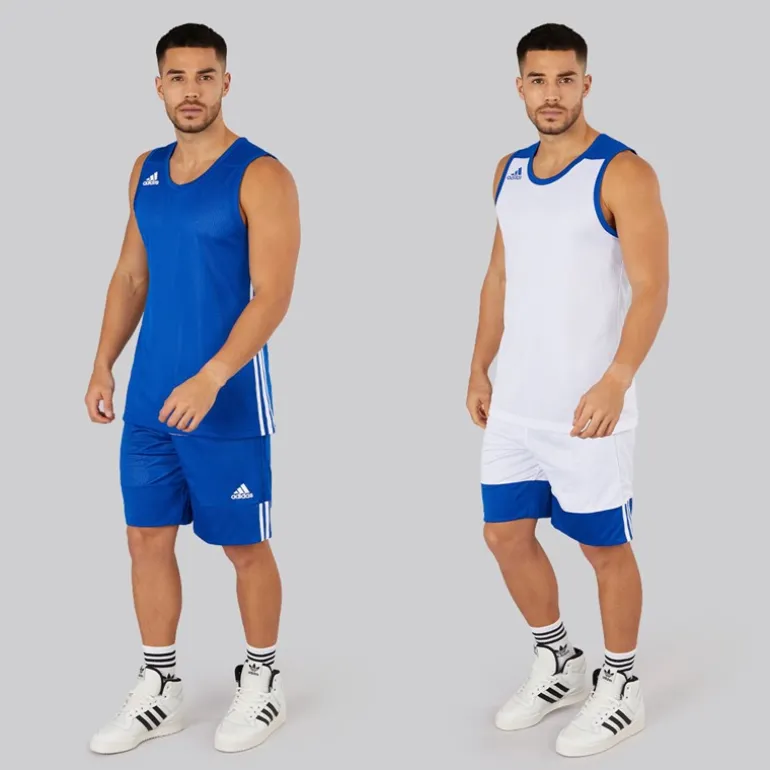 Herre 3G Speed Vendbar Basketball Trøje Collegiate Royal/Hvid