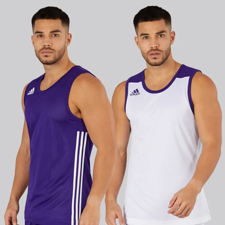 Herre 3G Speed Vendbar Basketball Trøje Collegiate Purple/Hvid