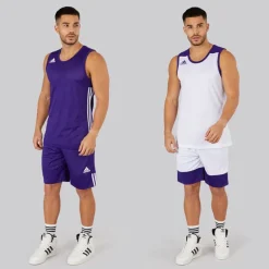 Herre 3G Speed Vendbar Basketball Trøje Collegiate Purple/Hvid