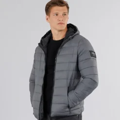 Herre Gattering Puffer Jakke Koksgrå