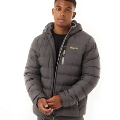 Herre Gaudino Hættetrøje Pufferjakke Mørkegrå