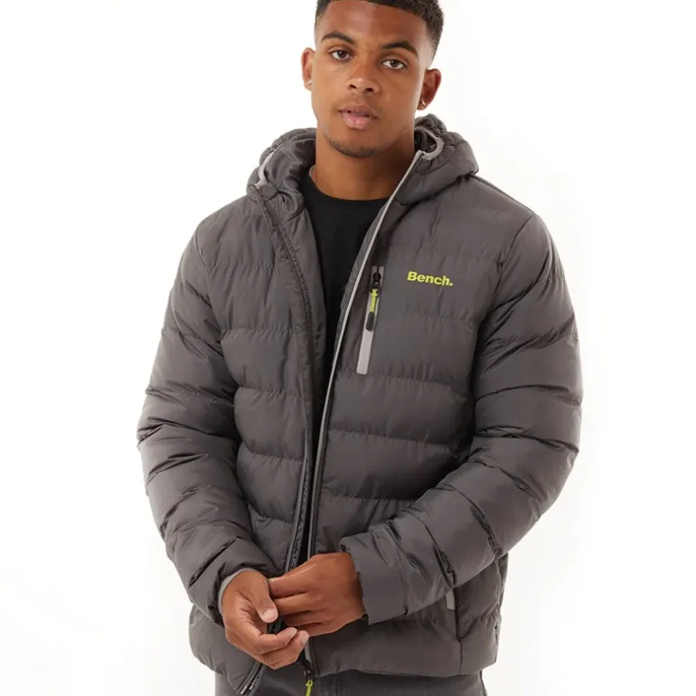 Herre Gaudino Hættetrøje Pufferjakke Mørkegrå