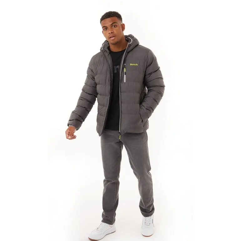 Herre Gaudino Hættetrøje Pufferjakke Mørkegrå