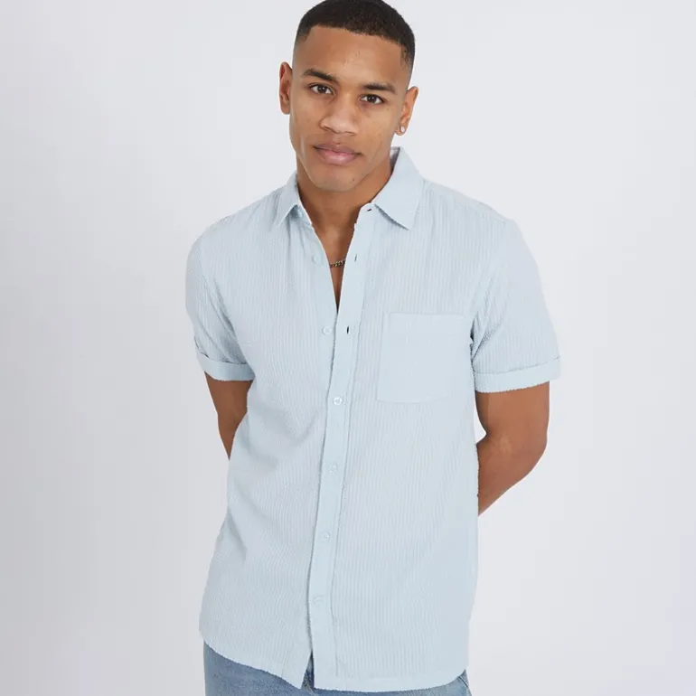 Herre Gilles Skjorter med korte ærmer Babyblå