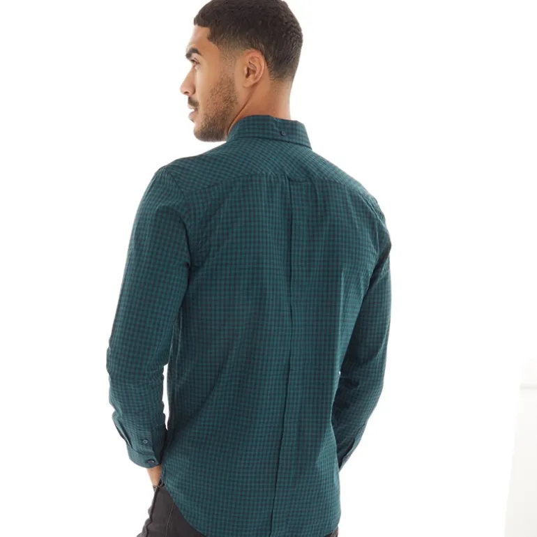 Herre Gingham Langærmet shirts Grøn