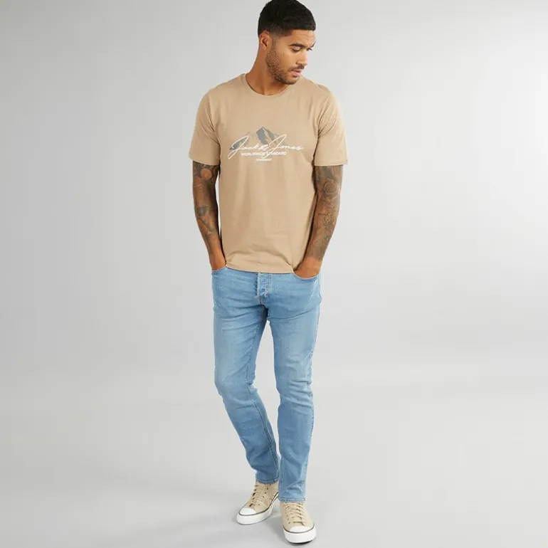 Herre Glenn 334 Slim Fit Jeans Blå Denim