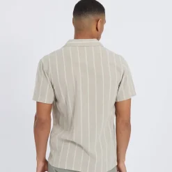 Herre Gogh Skjorter med korte ærmer Stengrå