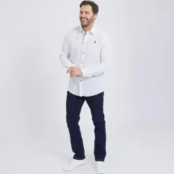 Herre Grand Prairie Langærmet shirts Hvid