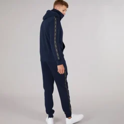 Herre Guttell Træningssæt med Branded Tape Detalje Blå