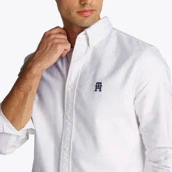 Herre Heritage Oxford Langærmet Skjorte Optisk Hvid