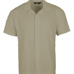Herre Increpe Skjorter med korte ærmer beige