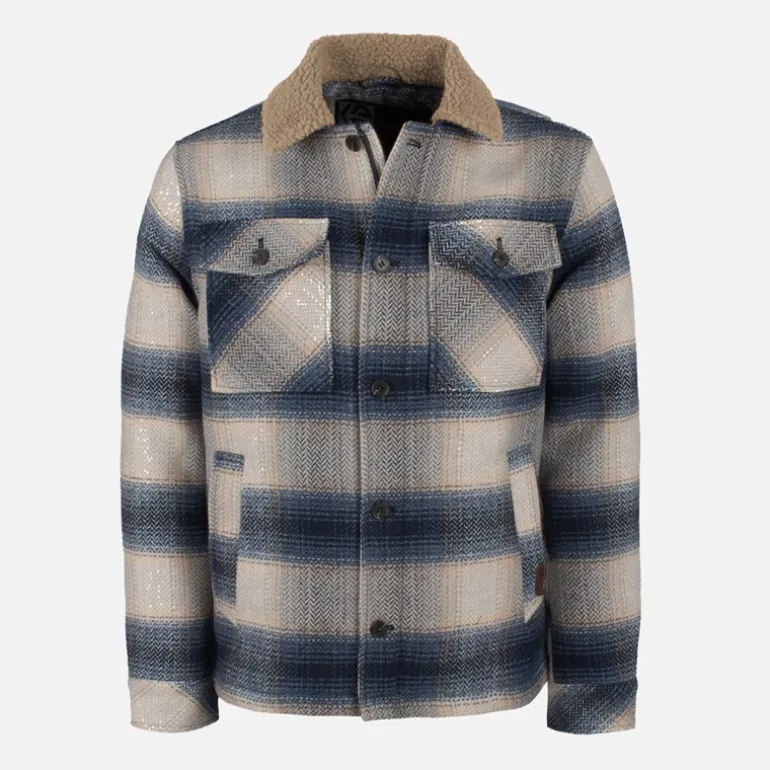 Herre Inharrod Vatteret Overjakke Mørk Denim Dk Denim