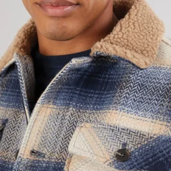 Herre Inharrod Vatteret Overjakke Mørk Denim Dk Denim