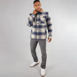 Herre Inharrod Vatteret Overjakke Mørk Denim Dk Denim