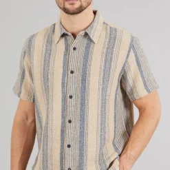 Herre Inrafko Kortærmet Skjorte Beige