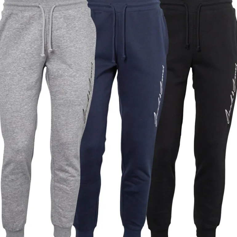 Herre Jax Tre Pak Sweat Pants Tap Shoe/Light Grey Melange/Navy Blazer