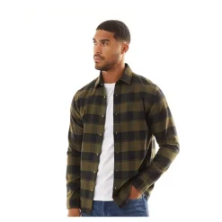Herre Joshua Efterår Buffalo Langærmet Ternet Skjorte Skov Nat
