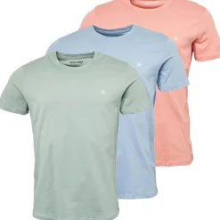 Herre JXJ T-shirts 3-pak Ashley Blå/​Roset/​Grøn Milieu