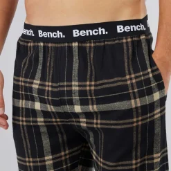 Herre Kaplan Flanelternede Lounge Bukser Sort / Taupe / Sten / Stengrå Tern