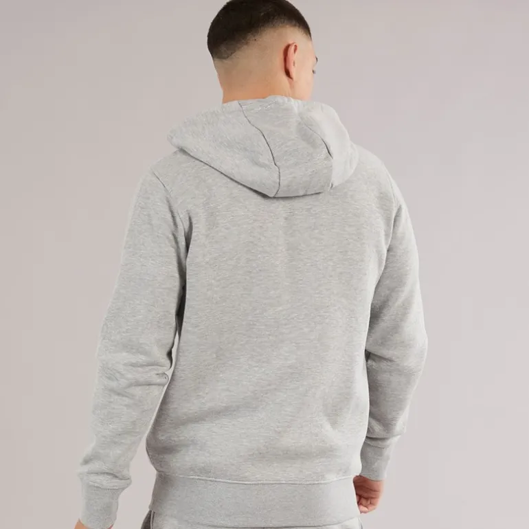 Herre Klemerio Full Zip Hættetrøje Light Grey Marl