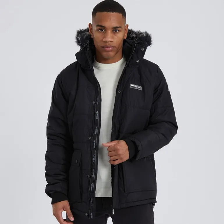 Herre Koufax Vatteret Parka Sort