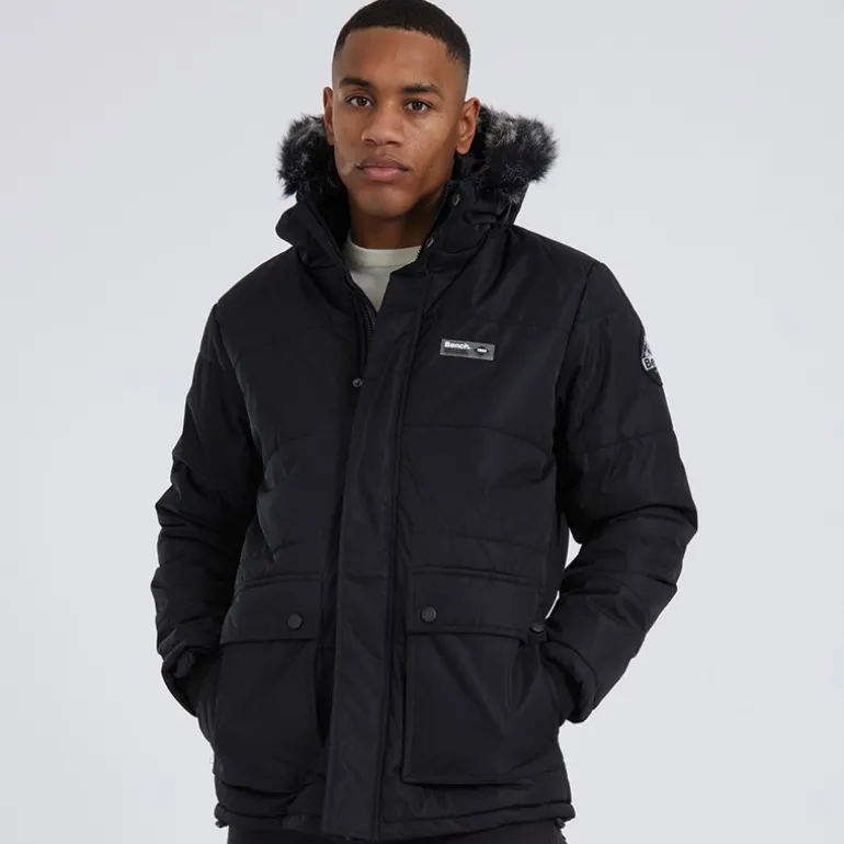 Herre Koufax Vatteret Parka Sort