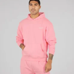 Herre Kreative Let Oversized Hoodie Bubblegum Pink