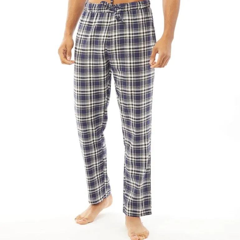 Herre Lager Natsæt Sort/Sort Blå Ternet