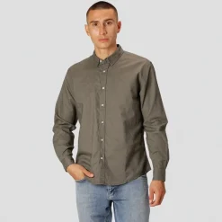 Herre Langærmet shirts Grøn