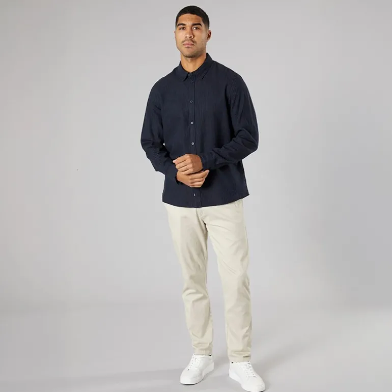 Herre Langærmet Skjorte Insignia Blue