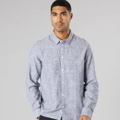 Herre Langærmet Skjorte True Black Melange