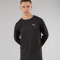 Herre Løbe Favorit Langærmet Løbe Top Sort