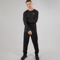 Herre Løbe Favorit Langærmet Løbe Top Sort