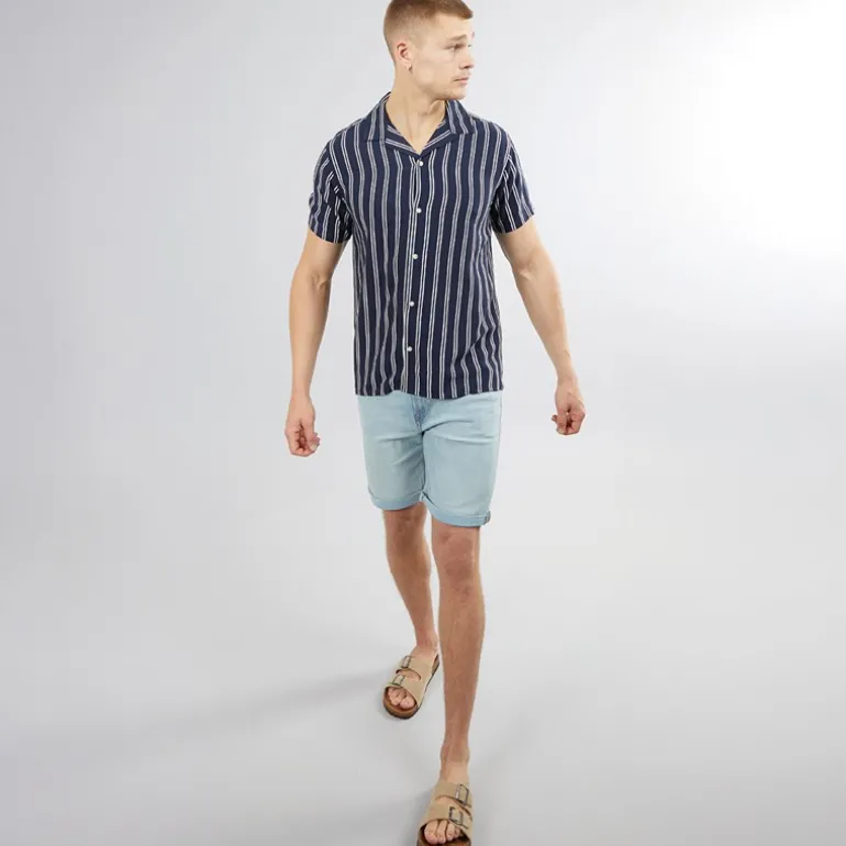 Herre Luke Resort Kortærmet Skjorte Sky Captain