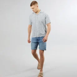 Herre Mads Kortærmet Skjorte Himmelkaptajn