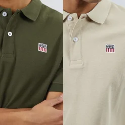 Herre Mike To-pak Polotrøjer Humus/​Skovnat