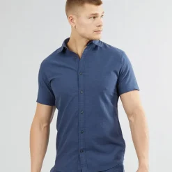 Herre Miles Kortærmet Skjorte Night Sky