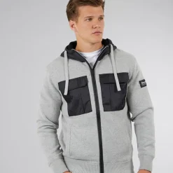 Herre Minski Strikket Hættetrøje Grå Melange