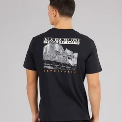 Herre Mirada T-shirt med grafik bagpå Sort