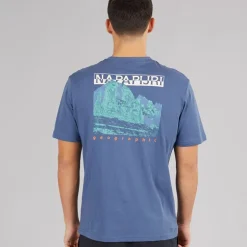 Herre Mirada T-shirt med grafik bagpå Blue Infinity