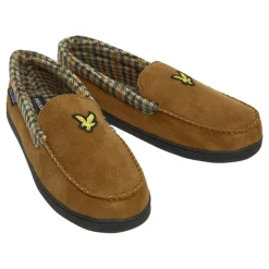 Herre Montague Mocassinsko Slippers Mørkebrun/​Hønseøje