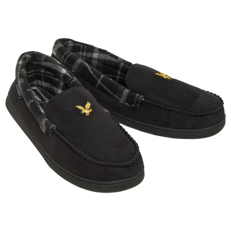 Herre Montague Mocassin-Tøfler Sort/​Grå Tjek