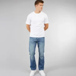 Herre Nye Baltimore Bælte Jeans Straight Jeans Lyse Vask