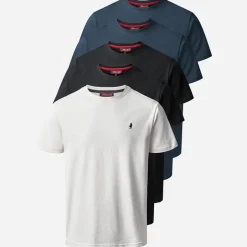 Herre Ohio Fem Pak T-shirts Mørk Safir/​Mørk Safir/​Skoæske/​Skoæske/​Hvid Darksap/​Darksap/​Taps/​Taps/​Whi